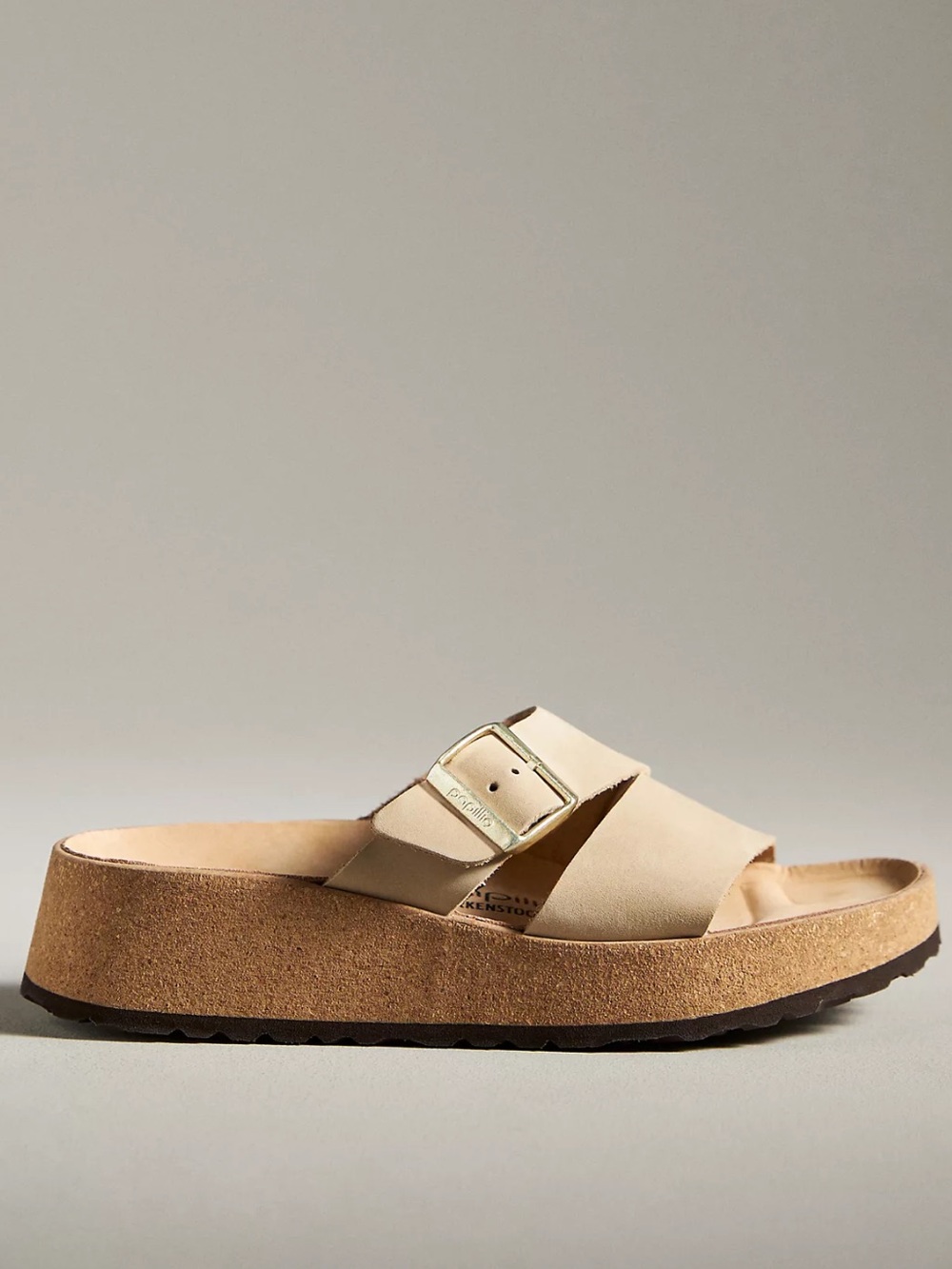 Birkenstock Papillio Almina Suede Sandals in Sandcastle - Picture 2 of 8